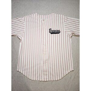 Vintage Howe Athletic BREWINS Pinstripe Baseball Jersey Mens XL Made in USA